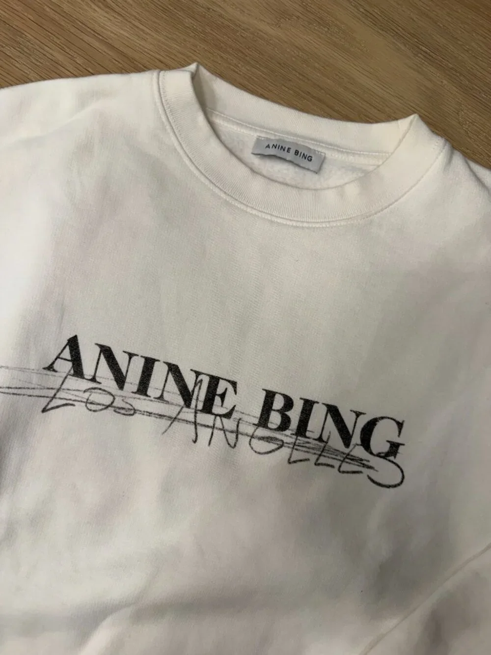 Anine Bing Ramona Sweatshirt Doodle - Ivory - Size Small - Picture 3 of 5